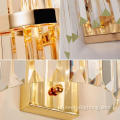 Luxo de luminária de cristal moderno arandela de parede dourada da parede